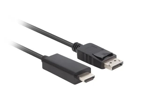Lanberg KABEL DISPLAYPORT (M) V1.1->HDMI (M) 1.8M CA-DPHD-11CC-0018-BK, zdjęcie 1 z 3
