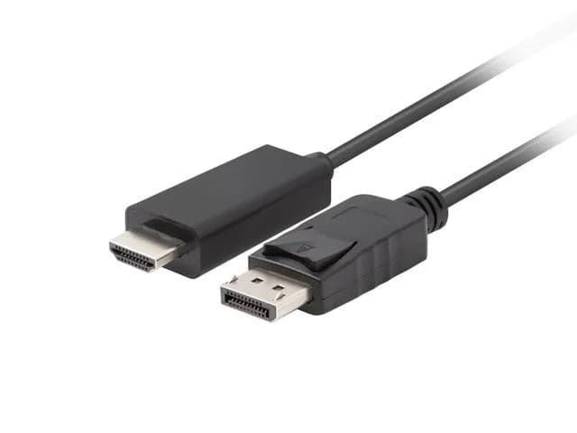 Lanberg KABEL DISPLAYPORT (M) V1.1->HDMI (M) 1M CA-DPHD-11CC-0010-BK, zdjęcie 1 z 3