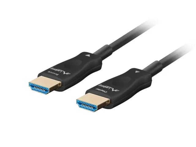 Lanberg KABEL HDMI KABEL HDMI M/M V2.1 10M OPTYCZNY AOC CZARNY CA-HDMI-30FB-0100-BK, zdjęcie 1 z 5