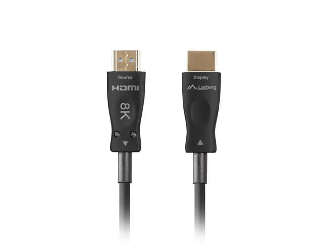 Lanberg KABEL HDMI M/M V2.1 30M 8K OPTYCZNY AOC CA-HDMI-30FB-0300-BK, zdjęcie 1 z 5