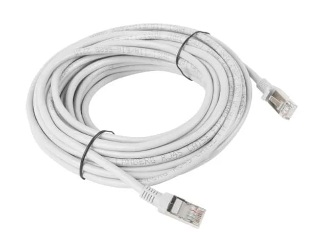 Lanberg Kabel PCF5-10CC-1000-S (RJ45 - RJ45 ; 10m; kolor szary), zdjęcie 1 z 2