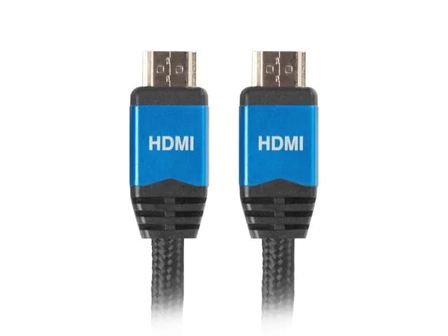 Lanberg Kabel Premium CA-HDMI-20CU-0018-BL (HDMI M - HDMI M; 1,8m; kolor czarny), zdjęcie 1 z 2