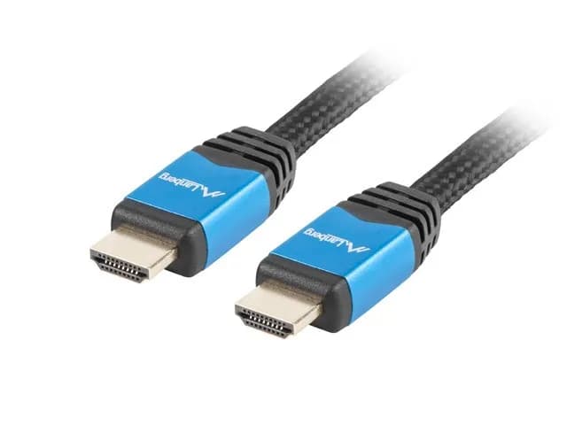 Lanberg Kabel Premium CA-HDMI-20CU-0030-BL (HDMI M - HDMI M; 3m; kolor czarny), zdjęcie 1 z 2