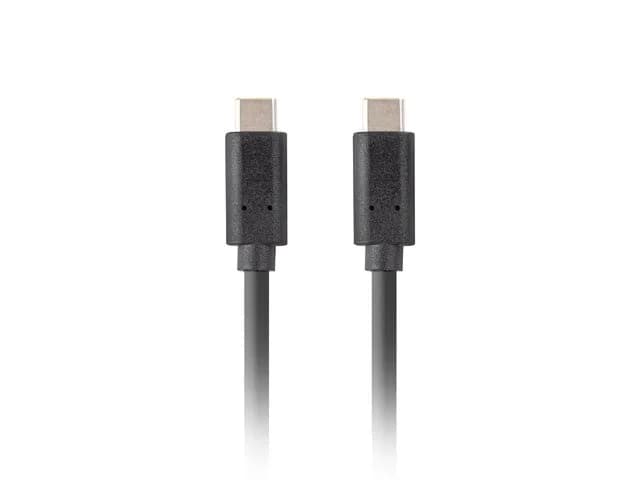 Lanberg KABEL USB-C M/M 3.2 GEN2 1.8M 10GB/S PD100W CA-CMCM-32CU-0018-BK, zdjęcie 1 z 3