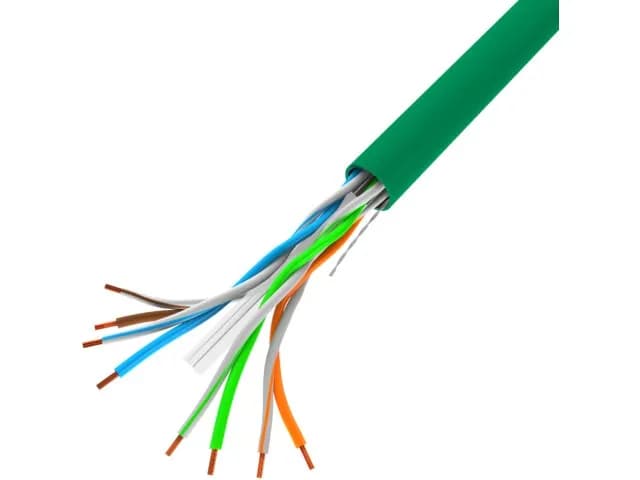 Lanberg KABEL UTP 1GB/S 305M DRUT CCA ZIELONY LCU6-10CC-0305-G, zdjęcie 1 z 2
