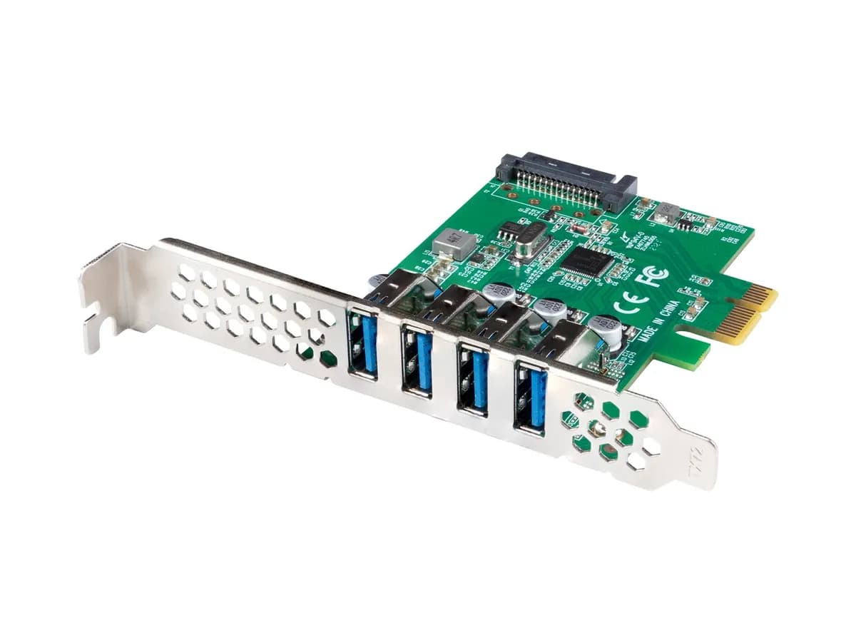 Lanberg KARTA PCI-E X1 -> 4X USB-A 3.1 GEN1 ŚLEDŹ LOW PROFILE PCE-US3-004, zdjęcie 1 z 5