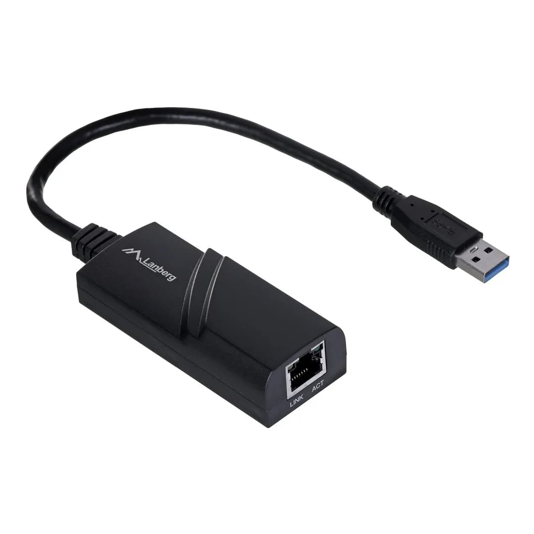 Lanberg Karta sieciowa NC-1000-01 (USB 3.0; 1x 10/100/1000Mbps), zdjęcie 1 z 2
