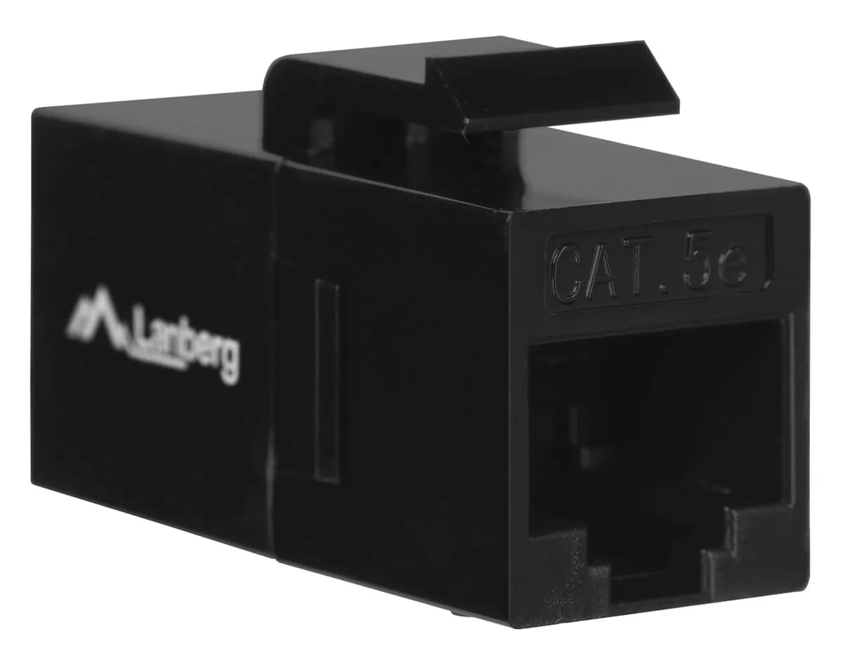Lanberg ŁĄCZNIK KEYSTONE KAT.5 UTP RJ45->RJ45 ZŁĄCZKA SIECIOWA KSU5-3000, zdjęcie 1 z 3