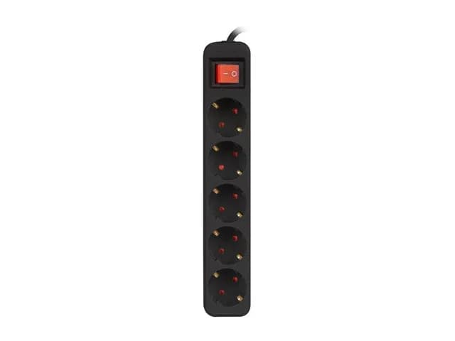 Lanberg LISTWA PRZEDŁUŻACZ 1.5M 5X 230V SCHUKO Z WYŁĄCZNIKIEM KABEL WYKONANY Z PEŁNEJ MIEDZI, zdjęcie 1 z 4