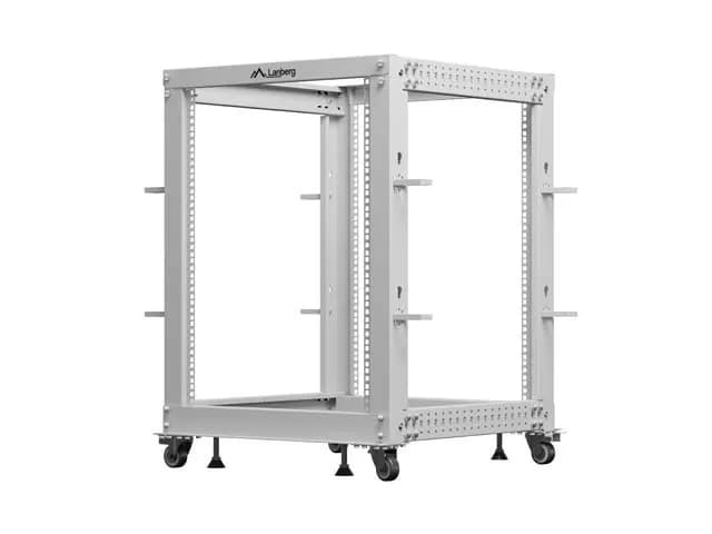 Lanberg OPEN RACK 19" 15U 600X600-1100 REGULOWANY SZARY, zdjęcie 1 z 7