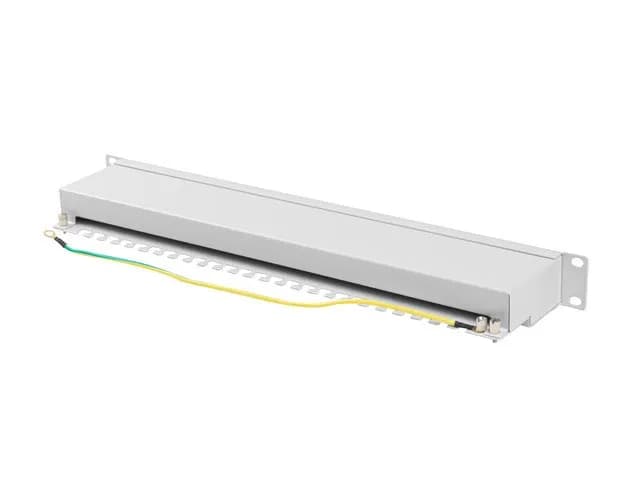 Lanberg PATCH PANEL 24 PORT 1U 19" KAT.6A FTP SZARY PPSA-1024-S, zdjęcie 1 z 6