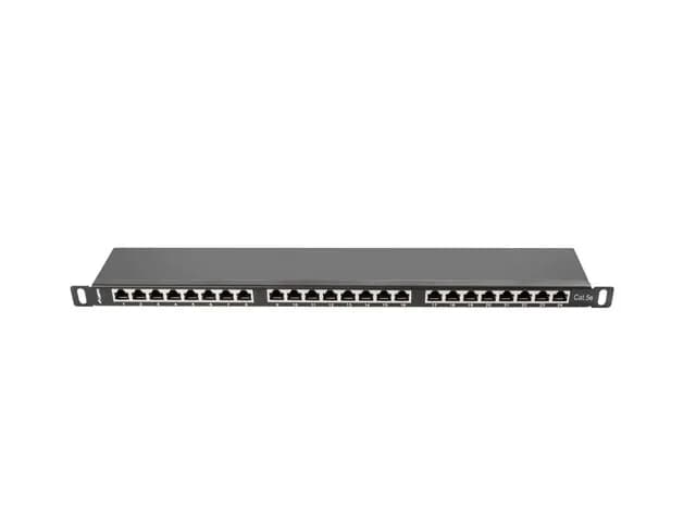 Lanberg Patch panel PPS5-0024-B (0.5U; kat. 5e; 24xRJ-45), zdjęcie 1 z 5