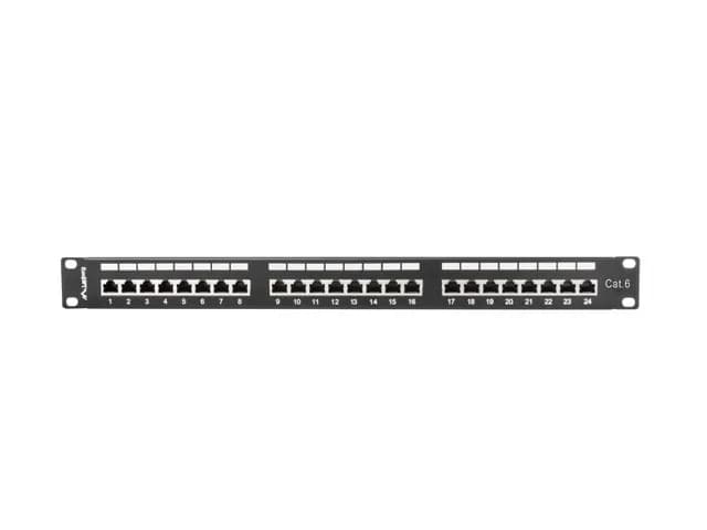 Lanberg Patch panel PPS6-1024-B (1U; kat. 6; 24xRJ-45), zdjęcie 1 z 4