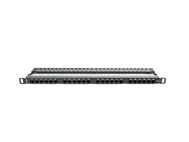 Lanberg Patch panel PPU5-0024-B (0.5U; 19"; kat. 5e; UTP; 24xRJ-45), zdjęcie 1 z 5