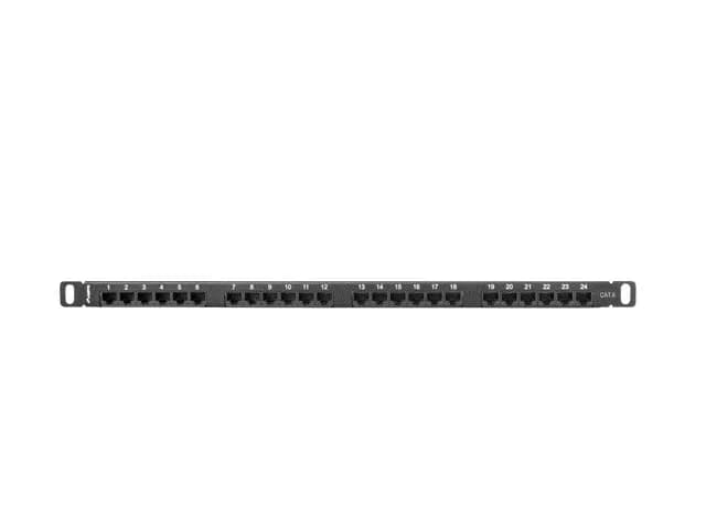 Lanberg Patch panel PPU6-0024-B (0.5U; kat. 6; 24xRJ-45), zdjęcie 1 z 4