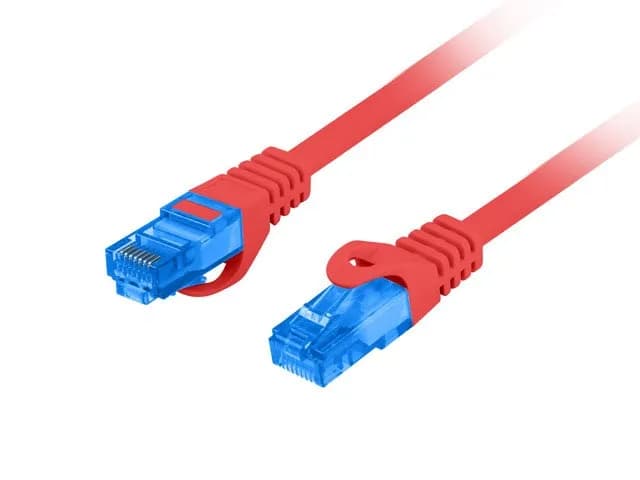 Lanberg PATCHCORD S/FTP KAT.6A 1M CZERWONY LSZH CCA (FLUKE PASSED) PCF6A-10CC-0100-R, zdjęcie 1 z 2