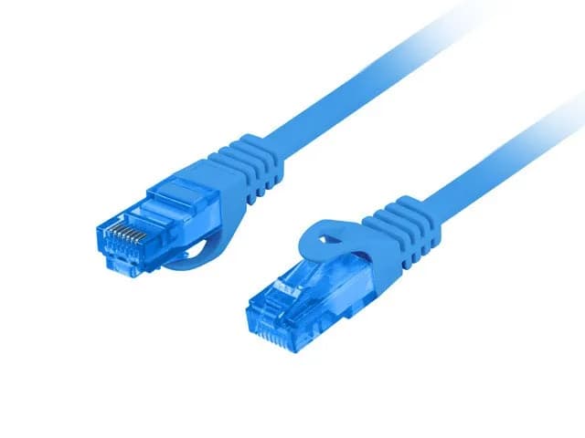 Lanberg PATCHCORD S/FTP KAT.6A 1M NIEBIESKI LSZH CCA (FLUKE PASSED) PCF6A-10CC-0100-B, zdjęcie 1 z 2