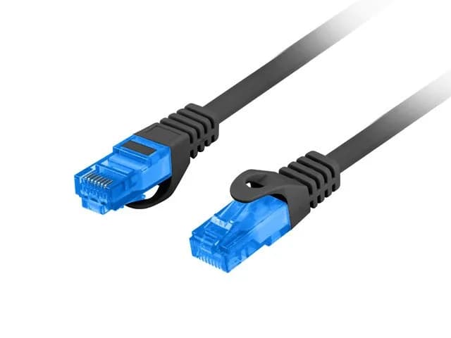 Lanberg PATCHCORD S/FTP KAT.6A 5M CZARNY LSZH CCA (FLUKE PASSED) PCF6A-10CC-0500-BK, zdjęcie 1 z 2
