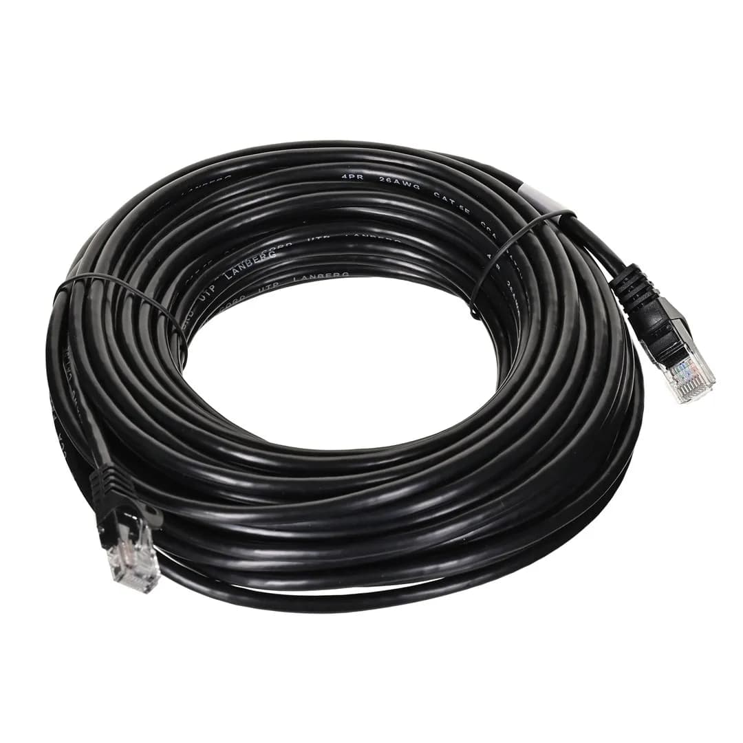 Lanberg Patchcord UTP PCU5-10CC-1500-BK (RJ45 - RJ45 ; 15m; UTP; kat. 5e; kolor czarny)