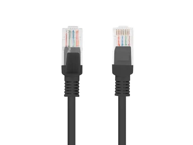 Lanberg Patchcord UTP PCU5-10CC-2000-BK (RJ45 - RJ45 ; 20m; UTP; kat. 5e; kolor czarny), zdjęcie 1 z 2
