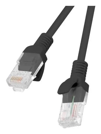 Lanberg Patchcord UTP PCU6-10CC-0100-BK (RJ45 - RJ45 ; 1m; UTP; kat. 6; kolor czarny), zdjęcie 1 z 2