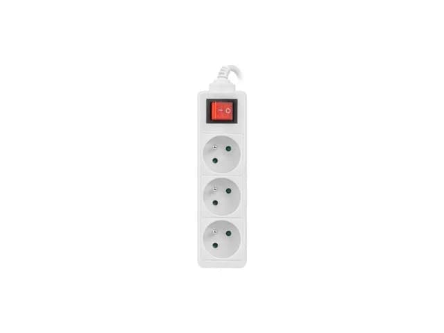 Lanberg Przedłużacz PS1-03E-0300-W (3m; kolor biały), zdjęcie 1 z 4
