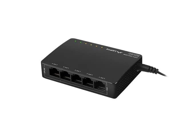 Lanberg SWITCH POE DSP3-1005-60W (5-PORT, 1GB/S, 30W/PORT)), zdjęcie 1 z 4