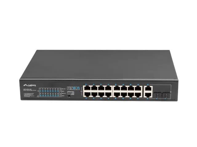 Lanberg SWITCH RACK 19" 16X 100MB POE+/2X COMBO GIGABIT 250W NIEZARZĄDZALNY RSFE-16P-2C-250, zdjęcie 1 z 7