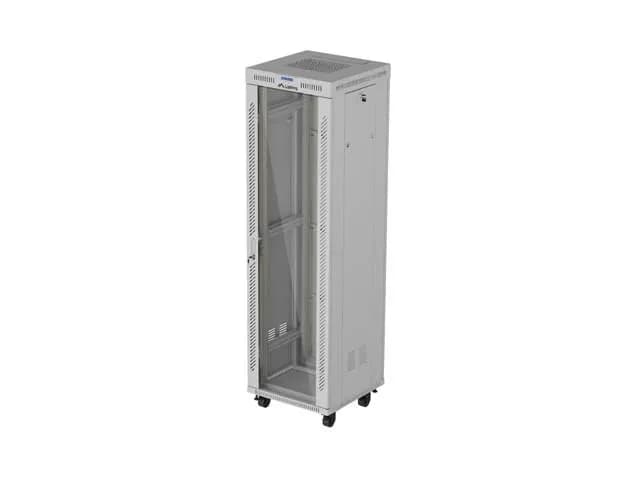 Lanberg SZAFA INSTALACYJNA RACK STOJĄCA 19" 42U 600X600 SZARA DRZWI PRZESZKLONE LCD (FLAT PACK) V2, zdjęcie 1 z 12