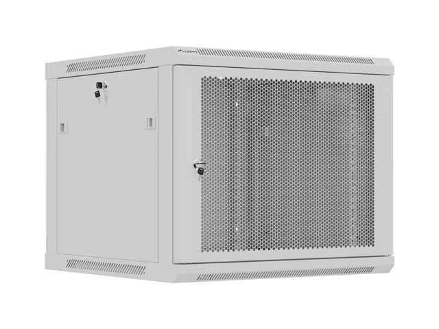 Lanberg SZAFA INSTALACYJNA RACK WISZĄCA 19" 9U 600X600 SZARA DRZWI PERFOROWANE (FLAT PACK), zdjęcie 1 z 12