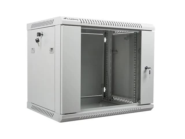 Lanberg Szafa jednosekcyjna WF01-6409-10S (9U; 500mm, 600mm, 450 mm; wisząca; Szklane; 19'', zdjęcie 1 z 3