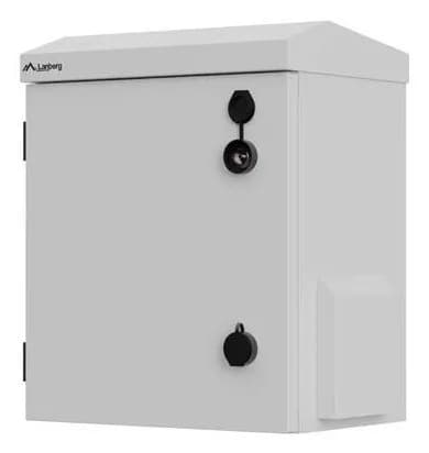 Lanberg SZAFA RACK WISZĄCA 10" HERMETYCZNA IP55 MONTAŻ NA ŚCIANIE/SŁUPIE 320X220X400 SZARA, zdjęcie 1 z 10