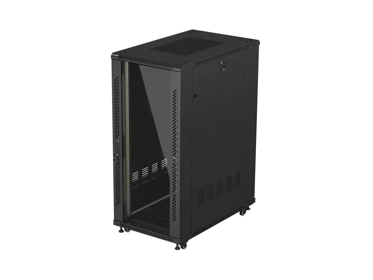 Lanberg SZAFA STOJĄCA RACK 19" 27U 600X1000 CZARNA, zdjęcie 1 z 12