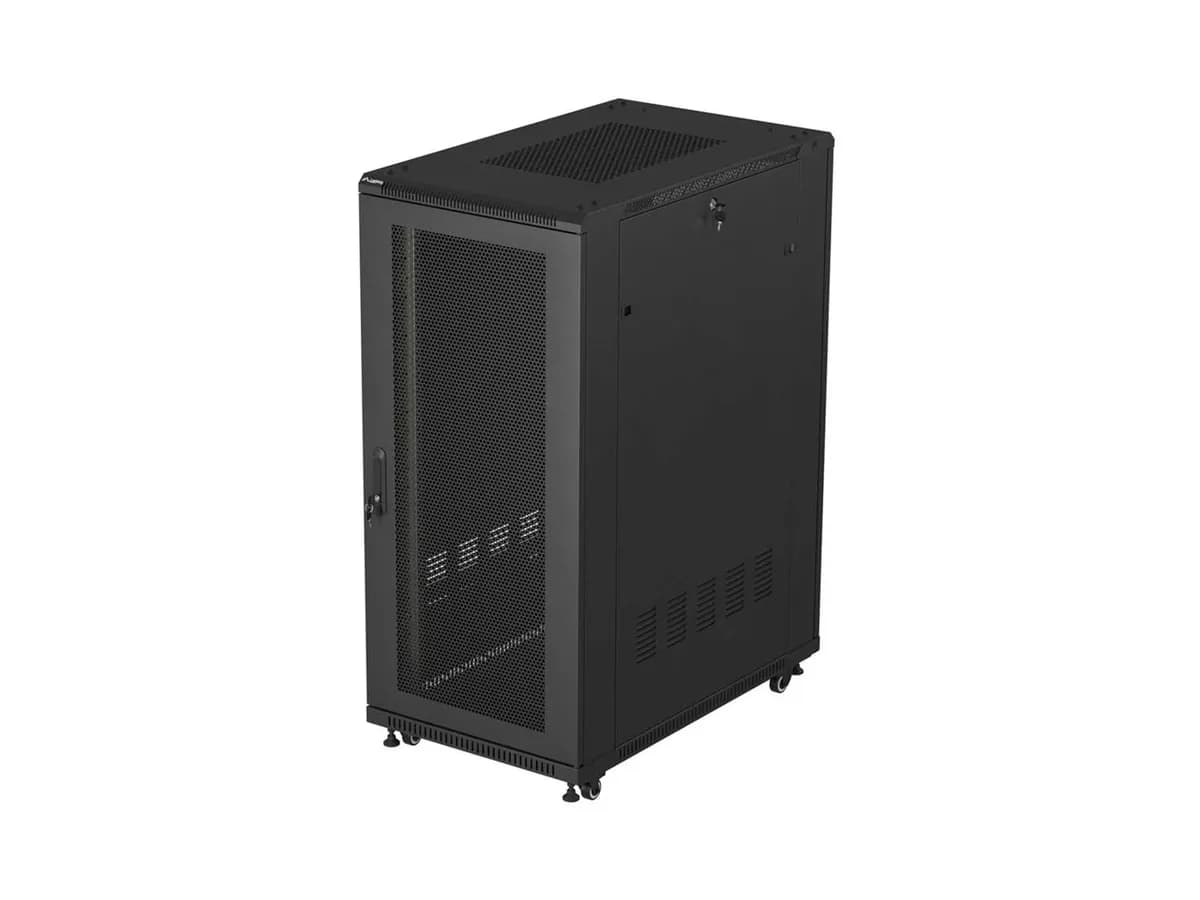 Lanberg SZAFA STOJĄCA RACK 19" 27U 600X1000 CZARNA, zdjęcie 1 z 12