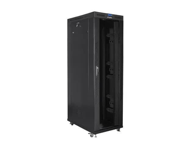 Lanberg SZAFA STOJĄCA RACK 19" 42U 800X1200 DRZWI SZKLANE LCD CZARNA FF01-8242-12BL (FLAT PACK), zdjęcie 1 z 5
