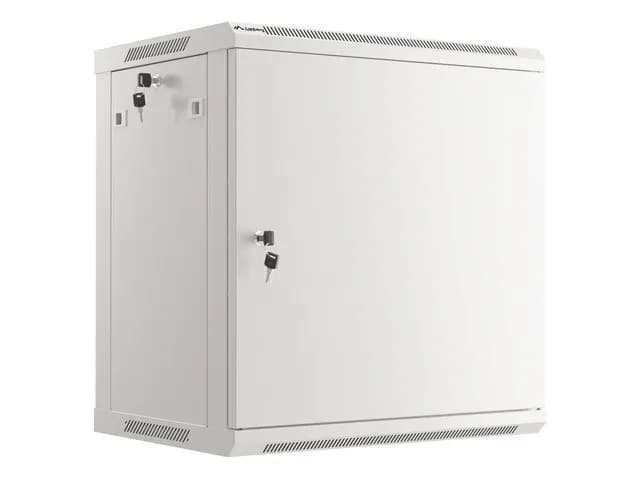Lanberg SZAFA WISZĄCA RACK 19" 12U 600X450 DRZWI METALOWE SZARA (FLAT PACK) WF01-6412-00S, zdjęcie 1 z 9