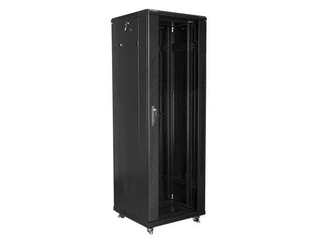 Lanberg Szafy jednosekcyjna, zamykana na zamek FF01-6637-12B (37U; 19'', 600mm, 600 mm; stojąca, zdjęcie 1 z 5