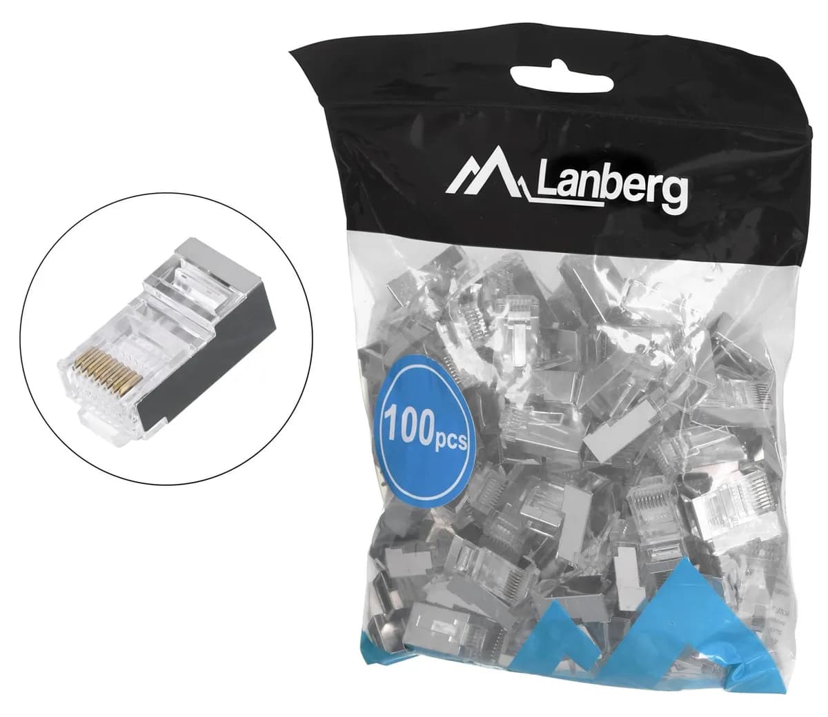 Lanberg WTYK SIECIOWY PRZELOTOWY RJ45 (8P8C) KAT.5E FTP 100 SZT. PLS-5000EZ, zdjęcie 1 z 4
