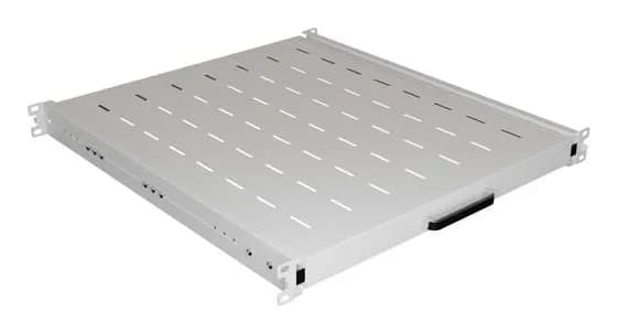 Lanberg WYSUWANA PÓŁKA DO SZAF RACK 19" 500MM SZARA (1U/445X500MM UDŹWIG DO 35KG, MONTAŻ, zdjęcie 1 z 9