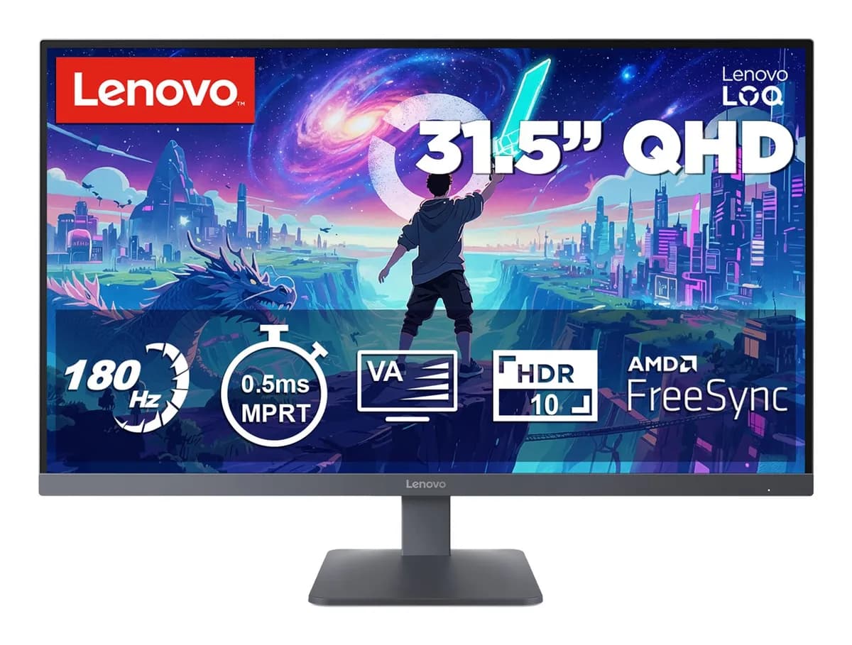 Lenovo LOQ 32Q-10 31.5" QHD 180Hz 300nits HDMI DP Lunar Grey, zdjęcie 1 z 10