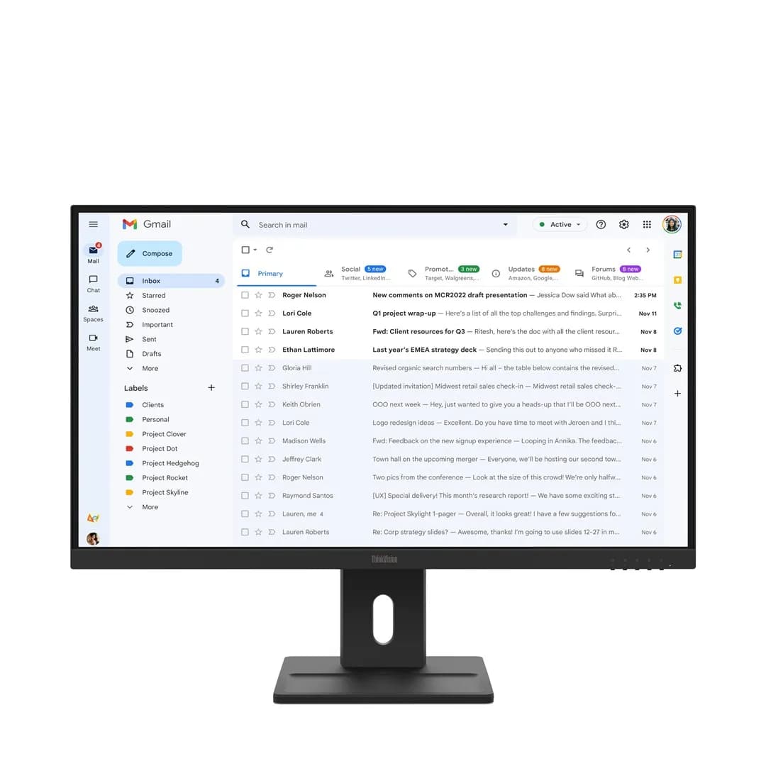 Lenovo ThinkVision E27-40 27"FHD 100Hz 300nits AG HDMI DP VGA Raven Black, zdjęcie 1 z 10