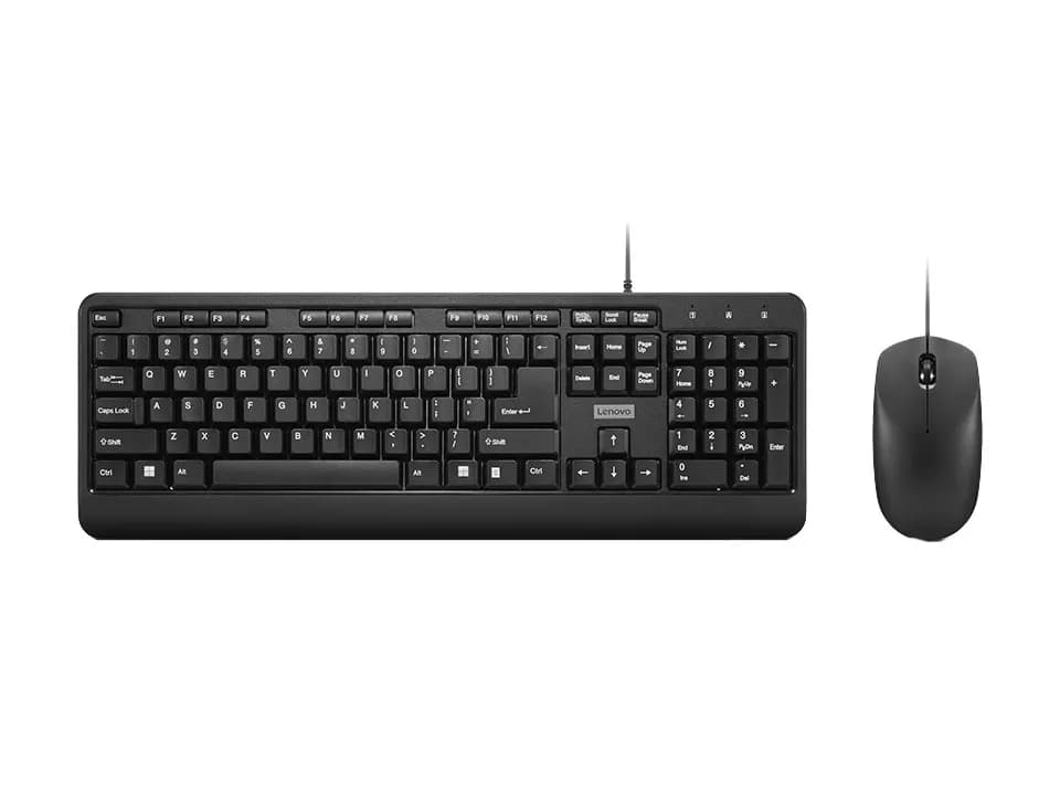 Lenovo Zestaw klawiatura i mysz przewodowe 160 Wired Combo, zdjęcie 1 z 5