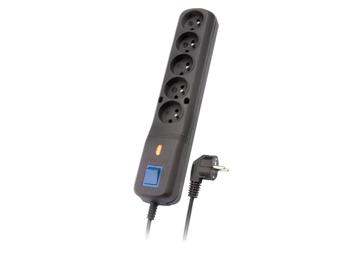 Lestar Listwa przeciwprzepięciowa LV 530W 3,0m (5 x VDE; 10 A; 3m; kolor czarny)