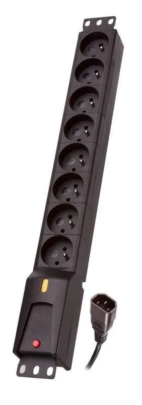 Lestar Listwa zasilająca LZRM 810 BW G-A K.:CZ 3M IEC320 (8 x UTE; 10 A; 1,5m; kolor czarny)