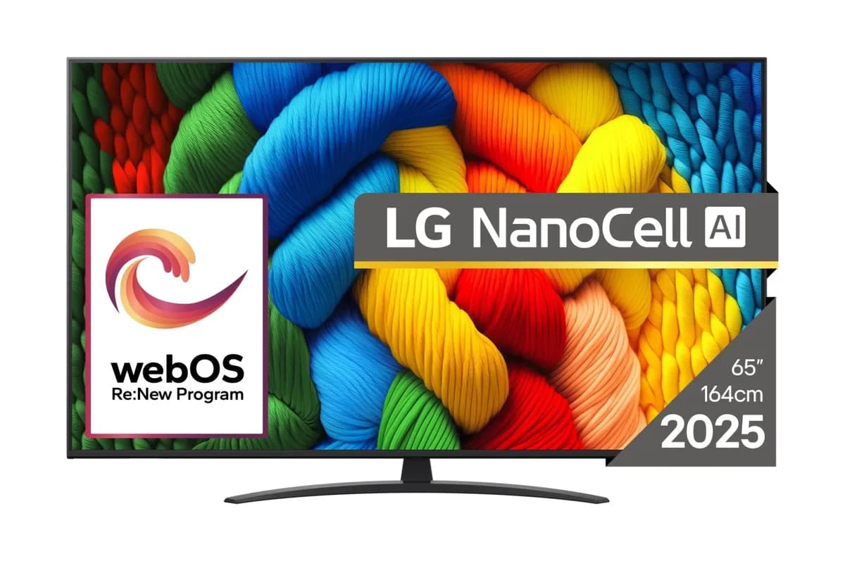 LG Telewizor NanoCell 65NANO81A3A 65'' 4K Ultra HD WebOS Dolby Digital DVB-T2 Czarny, zdjęcie 1 z 11