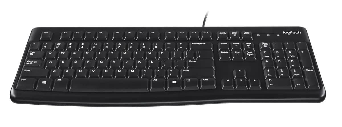Logitech Klawiatura membranowa K120 920-002479 (USB 2.0; (US); kolor czarny), zdjęcie 1 z 12
