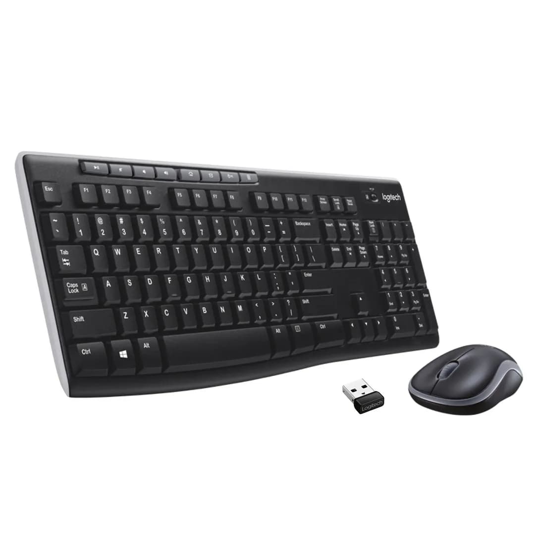 Logitech Klawiatura membranowa MK270 920-004508 (USB (Radio 2.4 GHz); kolor czarny), zdjęcie 1 z 10
