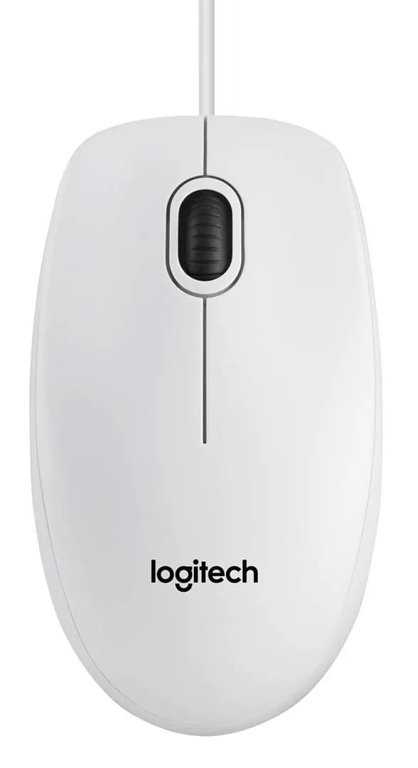 Logitech Mysz B100 910-003360 (optyczna; 800 DPI; kolor biały), zdjęcie 1 z 2