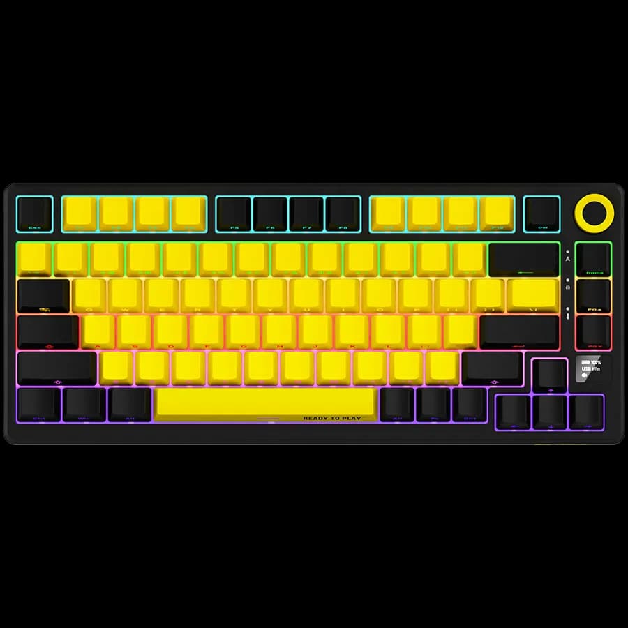 Lorgar Gaming Keyboard KBA4175 Advanced Wired 75% Yellow EN, zdjęcie 1 z 5