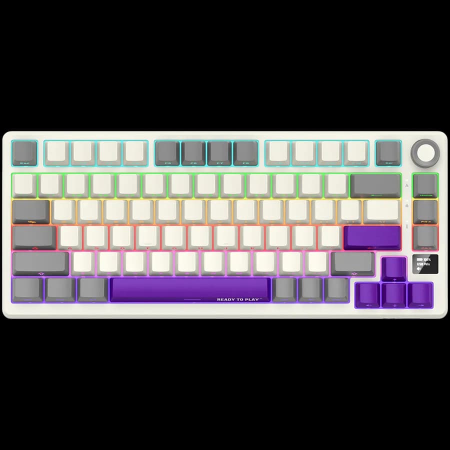 Lorgar Wired mechanical gaming keyboard Advanced, 82 keys, linear Lorgar Toxic Purple switches, zdjęcie 1 z 5
